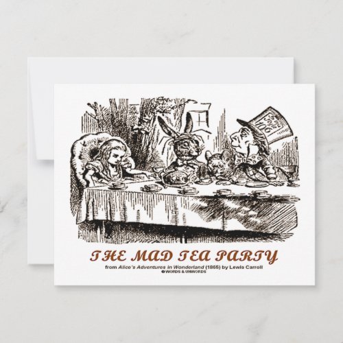 Wonderland The Mad Tea Party Alice Mad Hatter Invitation