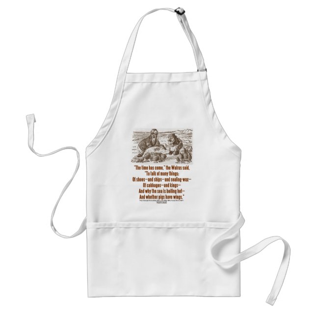 Wonderland Time Has Come Through Looking Glass Adult Apron (Front)
