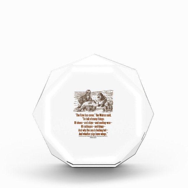 Wonderland Time Has Come Through Looking Glass Award (Front)