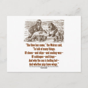 Wonderland Time Has Come Through Looking Glass Postcard