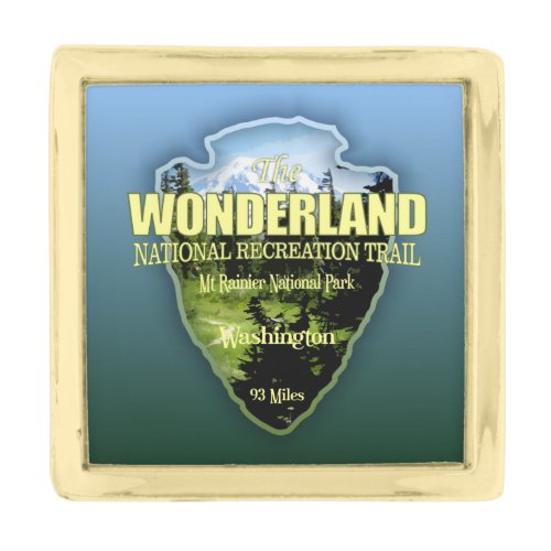 Wonderland Trail arrowhead Gold Finish Lapel Pin