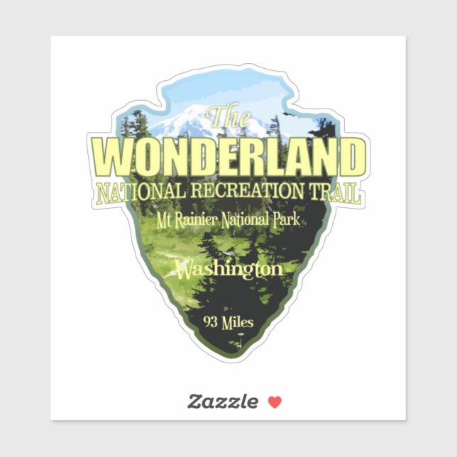Wonderland Trail (arrowhead) Sticker (Sheet)