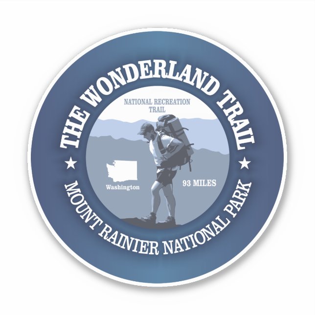 Wonderland Trail (BG) Sticker (Front)