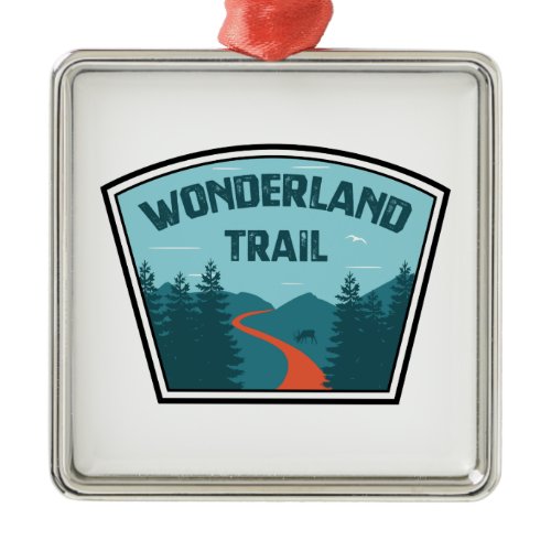 Wonderland Trail Metal Ornament