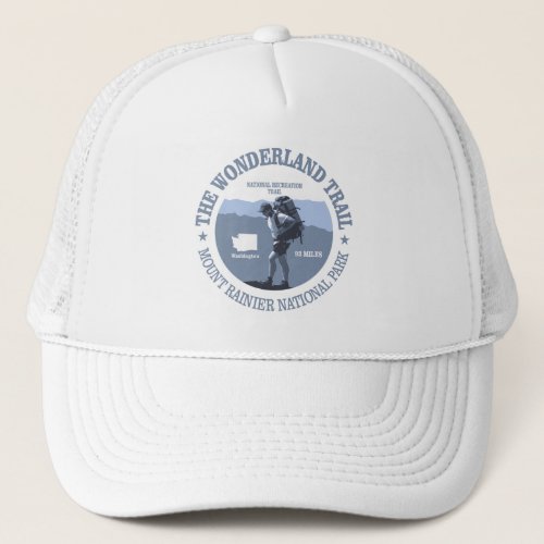 Wonderland Trail rd Trucker Hat