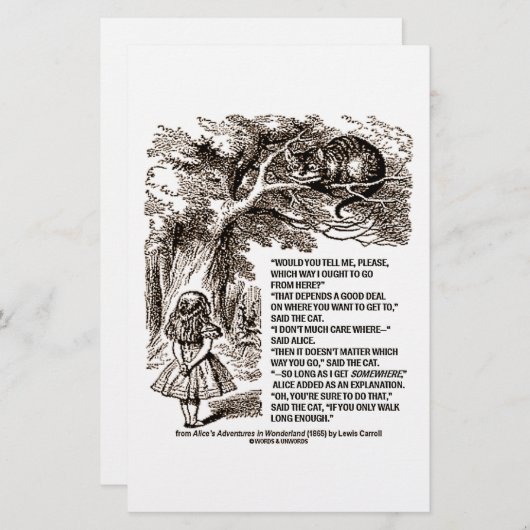 Wonderland Which Way I Ought To Go Quote (Front/Back)