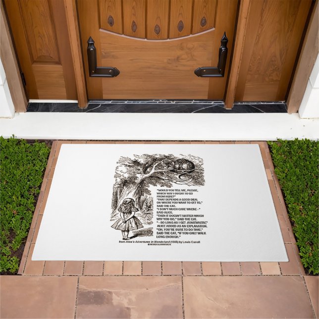 Wonderland Which Way I Ought To Go Quote Doormat (Outdoor)