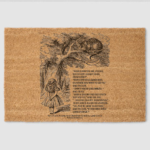 Wonderland Which Way I Ought To Go Quote Fiber Doormat