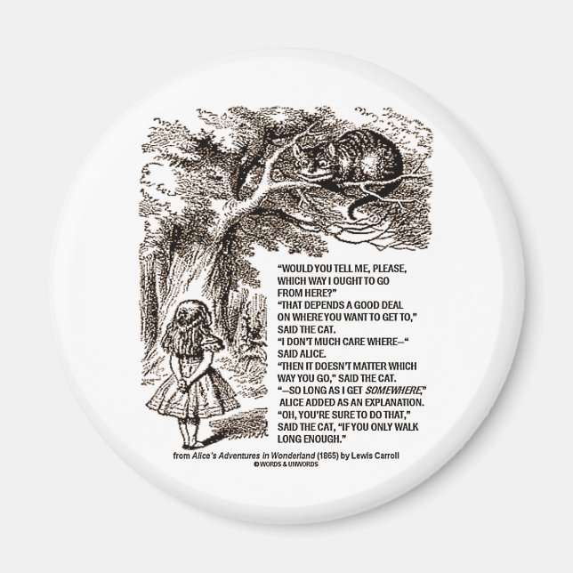 Wonderland Which Way I Ought To Go Quote Magnet (Front)