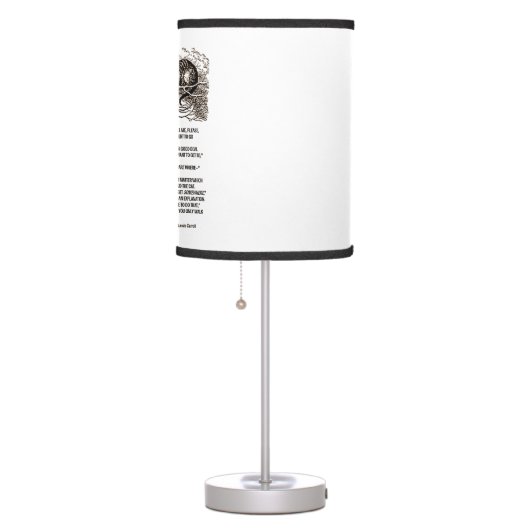 Wonderland Which Way I Ought To Go Quote Table Lamp (Right)
