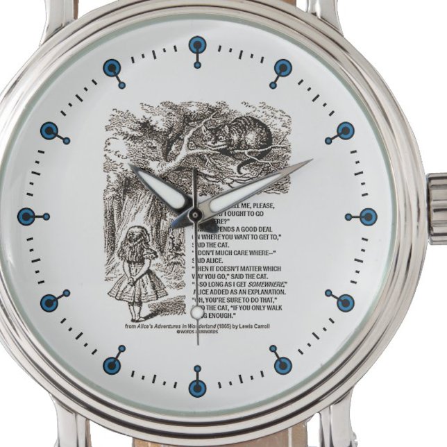 Wonderland Which Way I Ought To Go Quote Watch (If you are at crossroads, you'll enjoy this Wonderland "Which Way I Ought To Go" passage watch!)