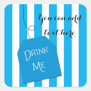 Wonderland Whimsical Tea Party DRINK ME Sticker