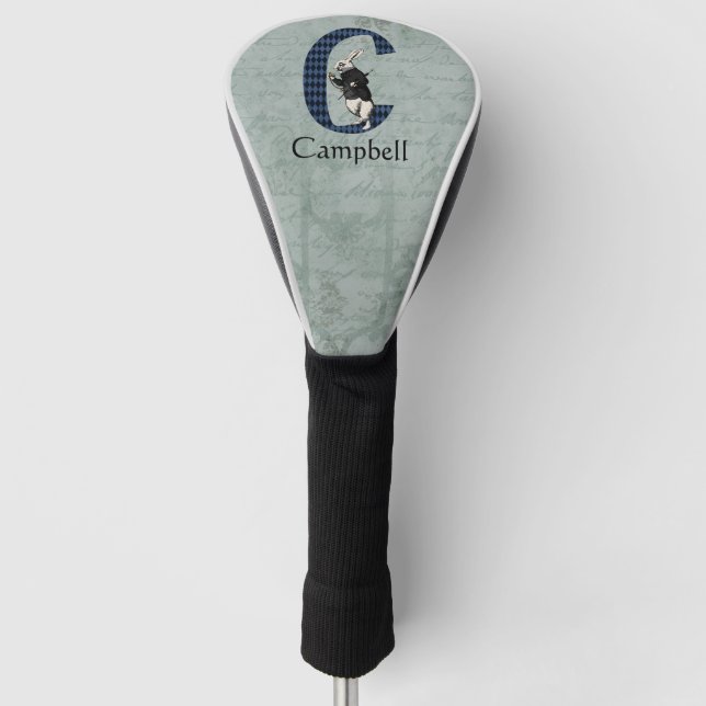 Wonderland White Rabbit Letter C   Golf Head Cover (Front)