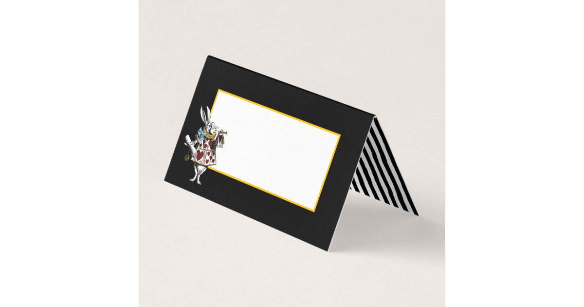 Wonderland White Rabbit Place Card | Zazzle.com