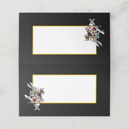 Wonderland White Rabbit Place Card | Zazzle