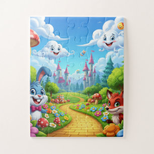 Wonderland With Mr Buuny & Mrs Fox Jigsaw Puzzle