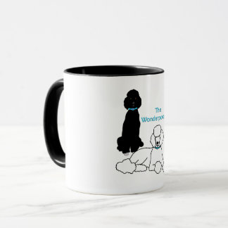 Wonderpoodles Mug with colored handle