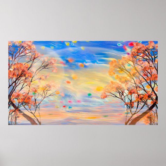 Wonderrful view on sunsetart,abstract background,a poster (Front)