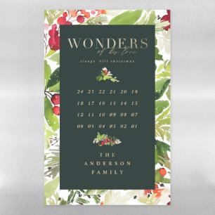 Wonders of his love advent calendar gold magnetic dry erase sheet