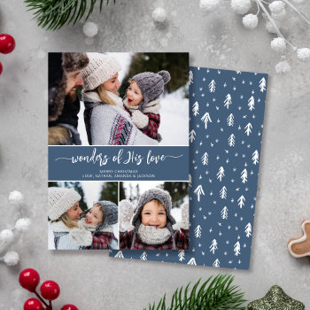 Wonders Of His Love Christian Christmas Holiday Card by SweetDreamsCreative at Zazzle