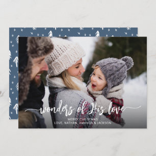 Wonders of His Love Christian Christmas Holiday Card