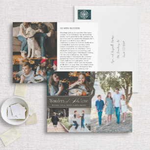 Wonders of His Love Multi Photo Christmas Card