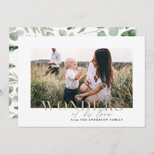 wonders of his love photo Christmas holiday Card