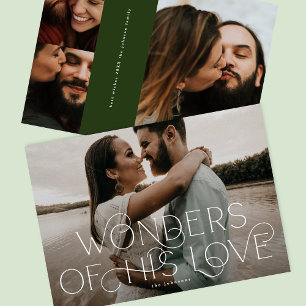 Wonders of His Love Photo Religious Family Holiday Card