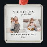 Wonders of his love religious Christmas Metal Ornament<br><div class="desc">Wonders of his love religious Christmas design.</div>