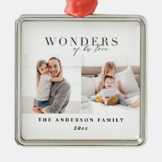 Wonders Of His Love Religious Christmas Metal Ornament at Zazzle