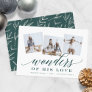 Wonders of His Love | Religious Photo Collage Holiday Card