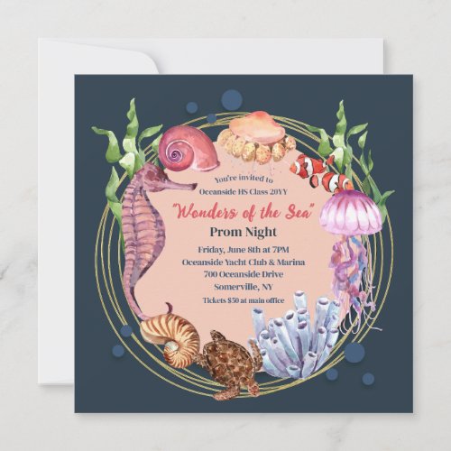 Wonders of the Sea Prom Invitation