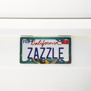 Wonderul mermaid with turtle license plate frame