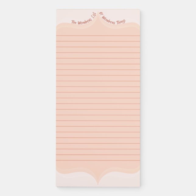 Wondrous List Magnetic Notepad (Front)