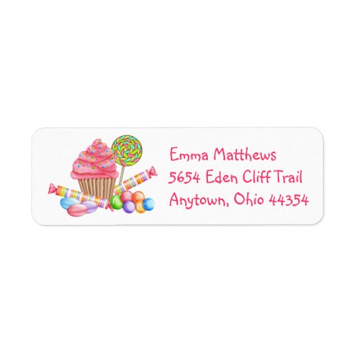 Wonerland Sweets Return Address Labels