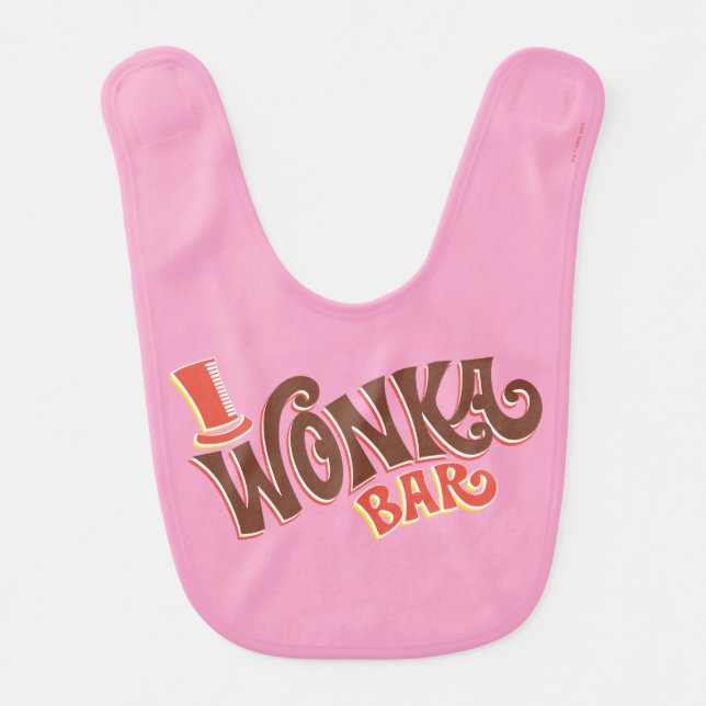 Wonka Bar Logo Baby Bib (Front)