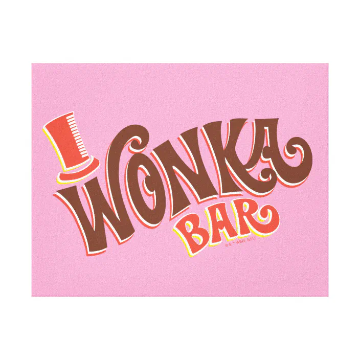 Wonka Bar Logo Canvas Print Zazzle Com