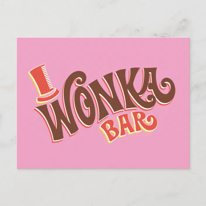 Wonka Bar Logo Postcard Zazzle Com