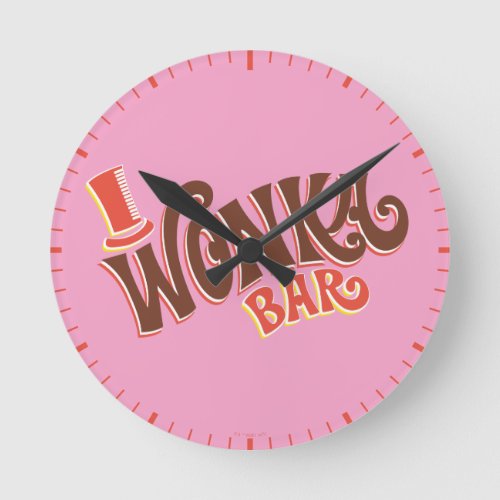 Wonka Bar Logo Round Clock