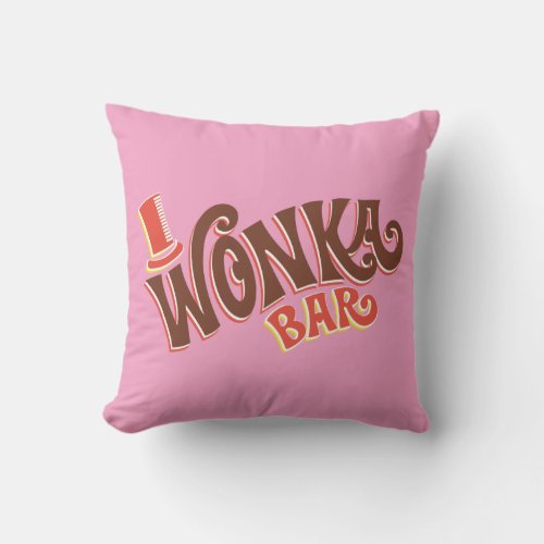 Wonka Bar Logo Throw Pillow