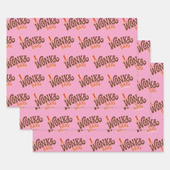 Wonka Bar Logo Wrapping Paper Sheets | Zazzle wonka-bar-logo-wrapping-paper-sheets-zazzle