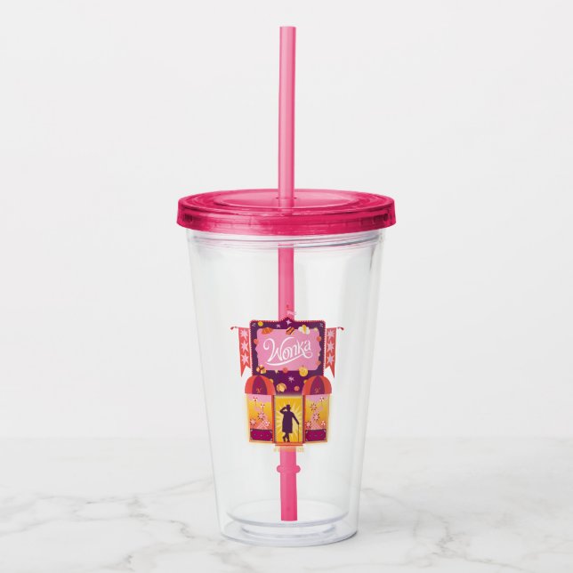 Wonka Candy Store Graphic Acrylic Tumbler (Front)