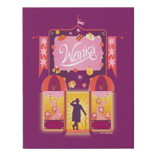 Wonka Candy Store Graphic Faux Canvas Print