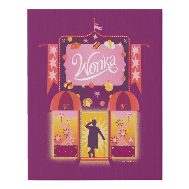 Wonka Candy Store Graphic Faux Canvas Print (Front)