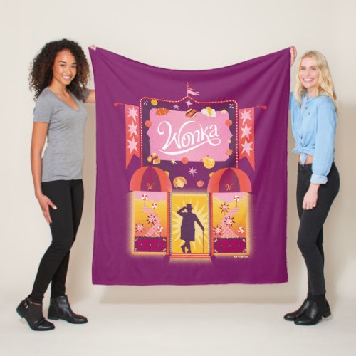 Wonka Candy Store Graphic Fleece Blanket