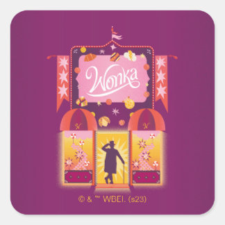 Wonka Candy Store Graphic Square Sticker