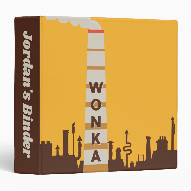 Wonka Factory Silhouette 3 Ring Binder (Front/Spine)