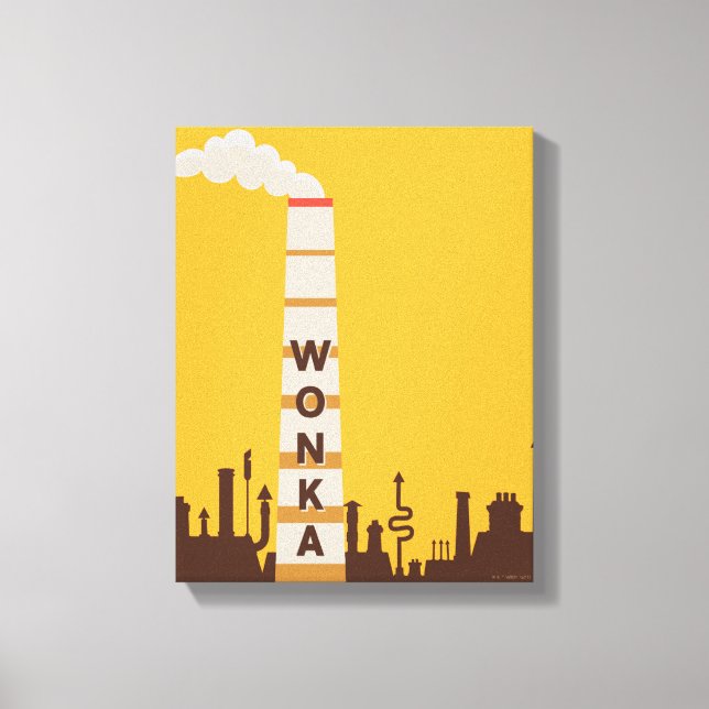 Wonka Factory Silhouette Canvas Print (Front)