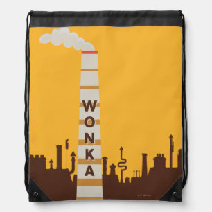 Wonka Factory Silhouette Drawstring Bag