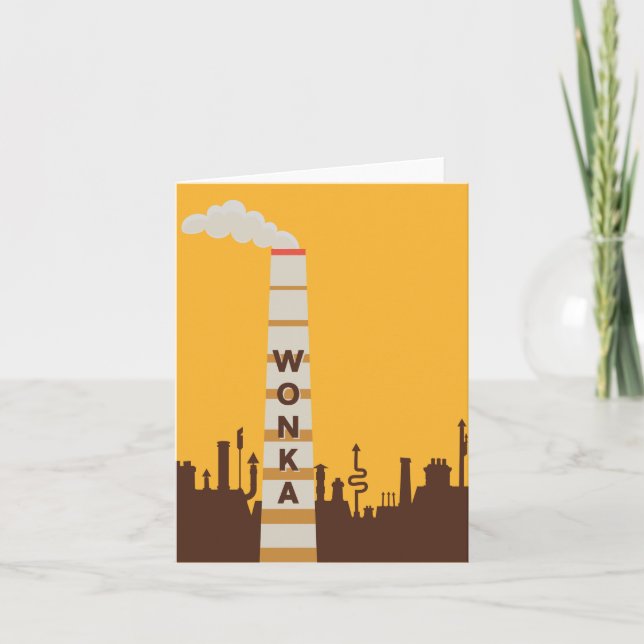 Wonka Factory Silhouette Note Card (Front)
